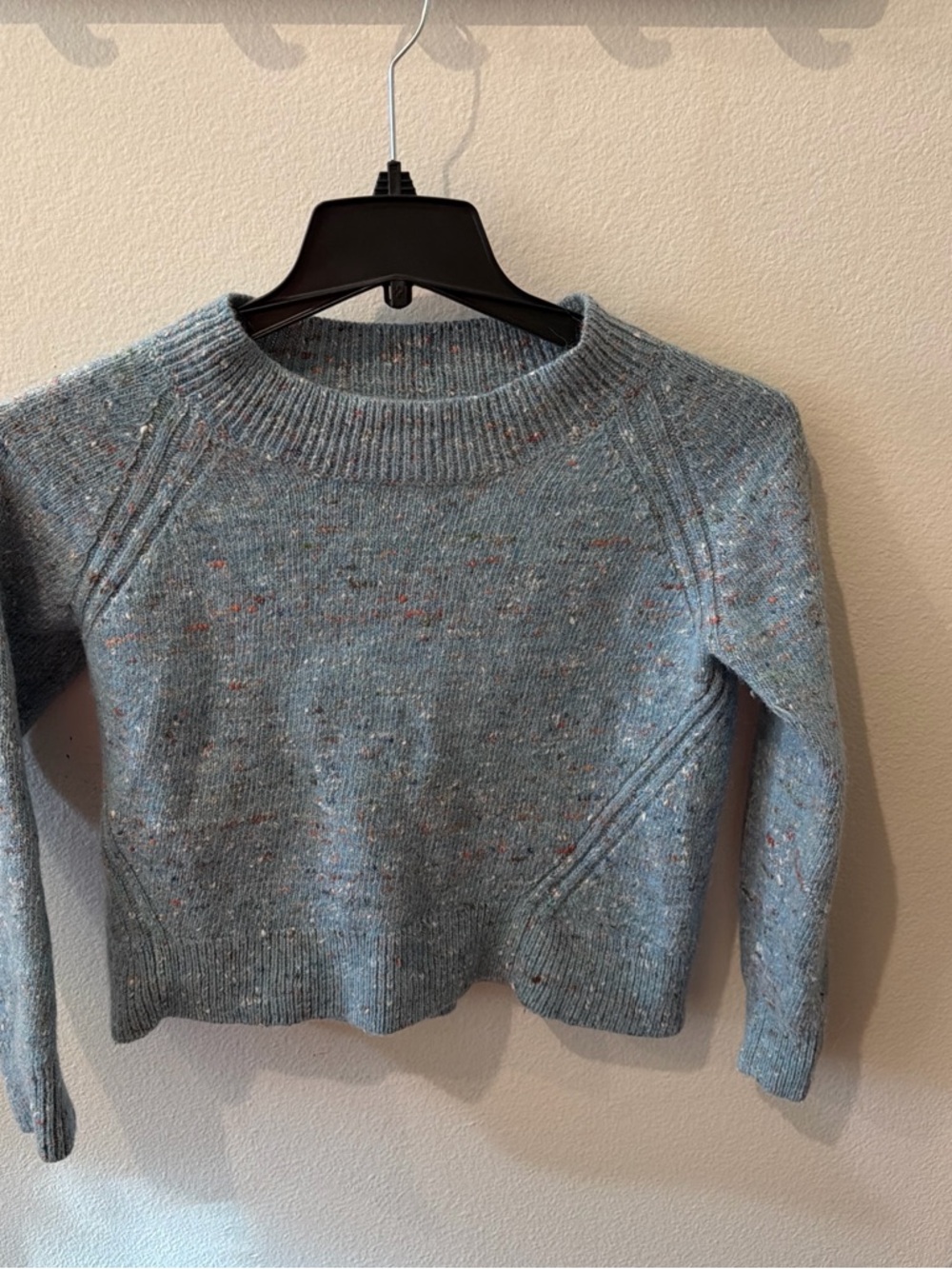Club Monaco Light Blue Flecked Crewneck Sweater